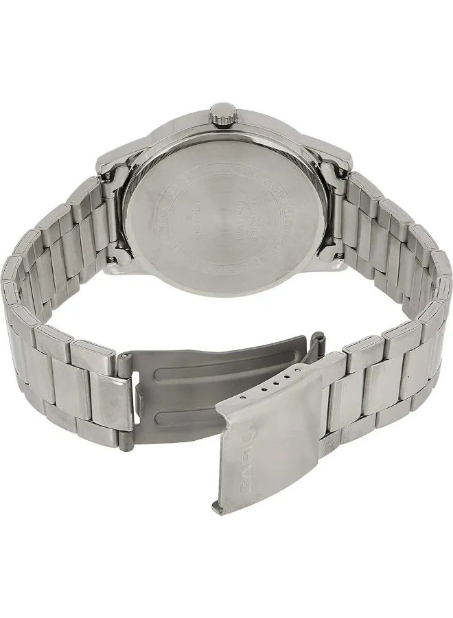 كاسيو Analog Men’s Watch MTP‑1303DD‑7A,  40 mm Silver Dial, Silver Stainless Steel Bracelet, 50 m WR - Image 3